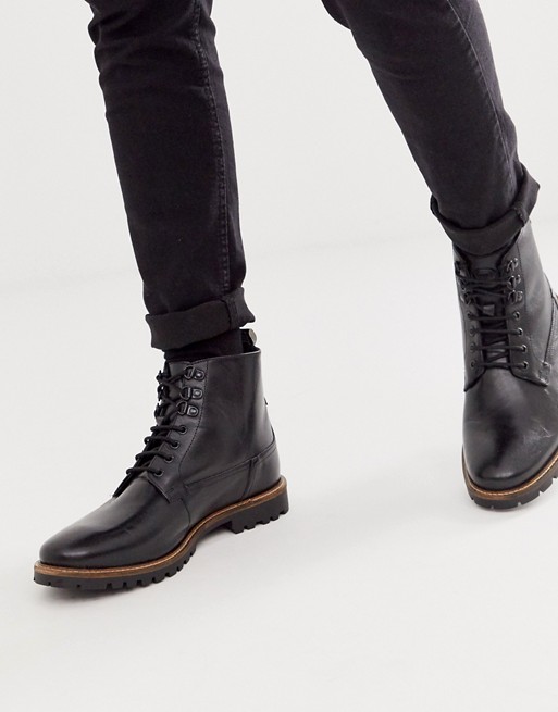 Base London Callahan lace up boots in black