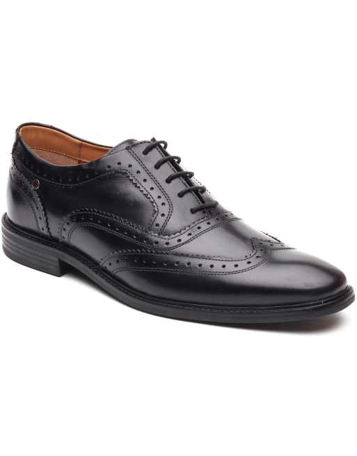 Base London Clarence brougue shoe in black, 2 of 4