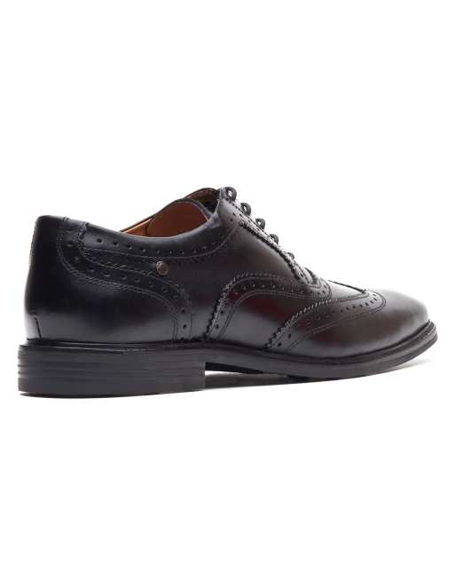 Base London Clarence brougue shoe in black, 3 of 4