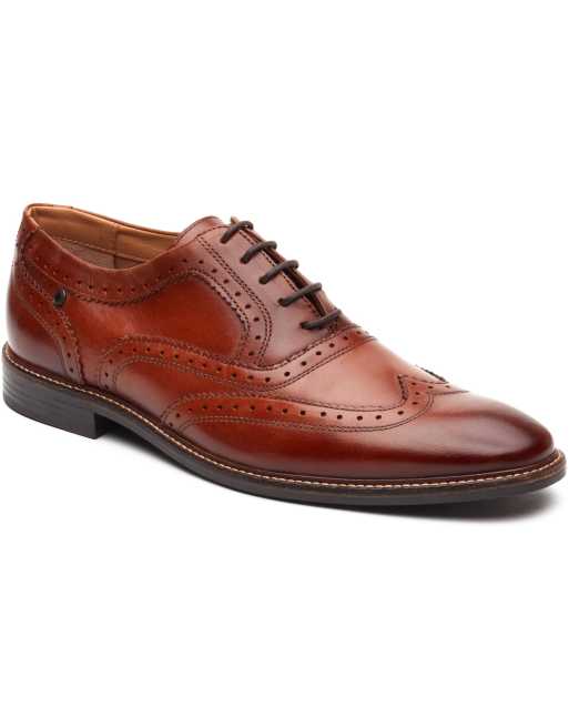 Base London Clarence brougue shoe in tan, 2 of 4