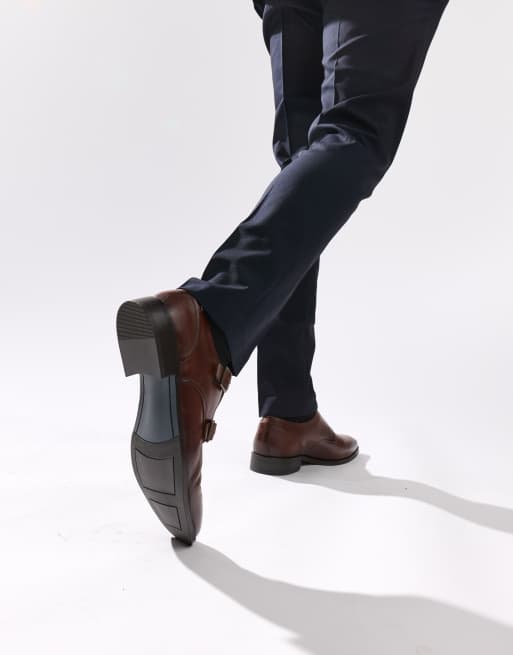 Base London Cleric double monk shoe in dark tan, 2 of 4