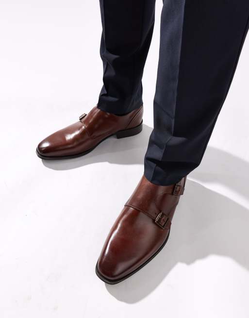 Base London Cleric double monk shoe in dark tan, 4 of 4