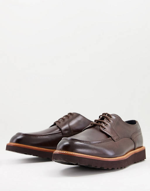 Base London dayton lace up shoes in brown leather
