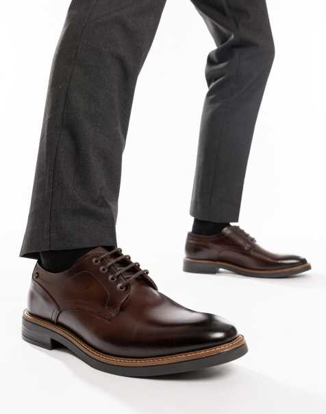 Base London Durham lace shoe in brown leather - view 1