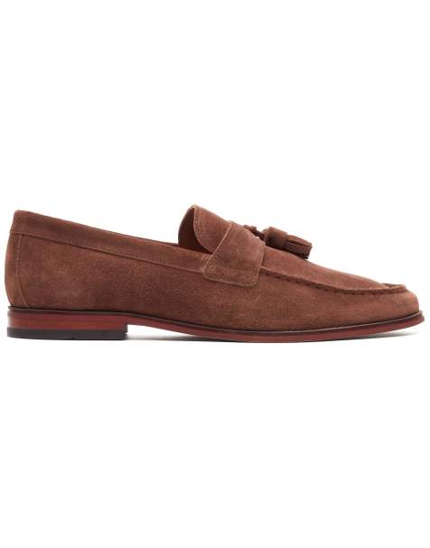 Base London Flint tassle loafer in tan - view 1