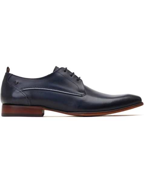 Base London Gambino lace up derby shoe in navy - view 1