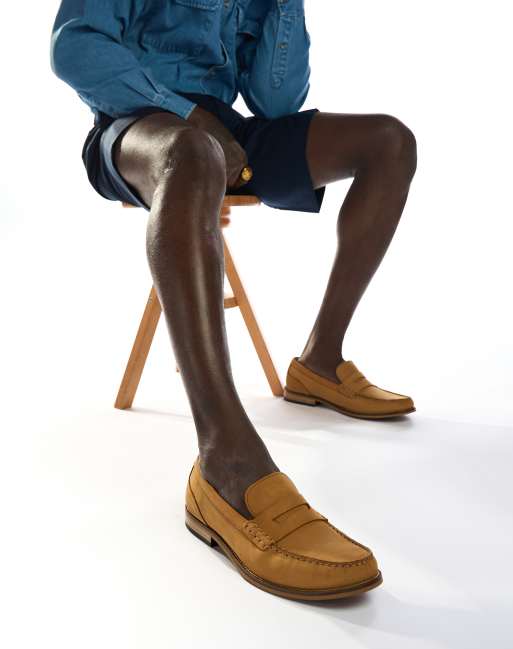 Base London Garfield penny loafer in tan