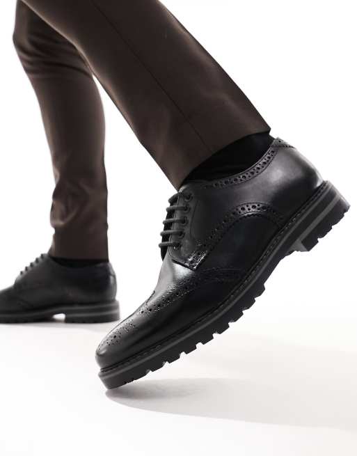 Base London Gibbs Waxy Brogue in Black
