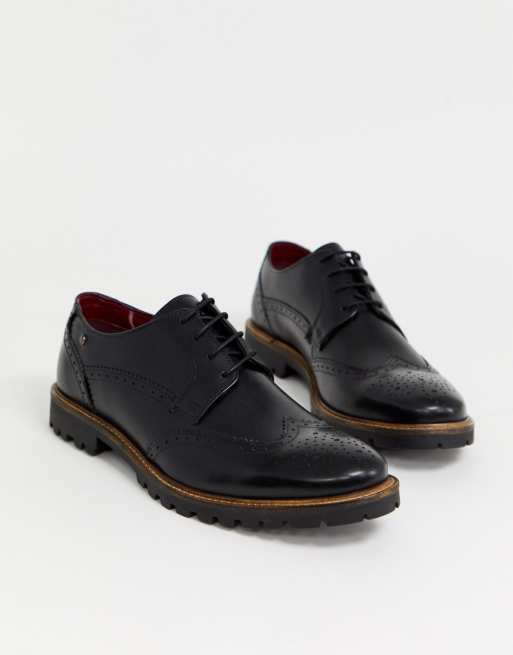 Base London Grundy Scarpe stringate pianta larga nero Waxy Base London Grundy Scarpe stringate pianta larga nero Waxy