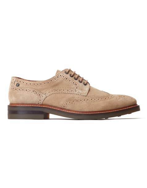 Base London Hatfield brogue shoe in tan - view 1