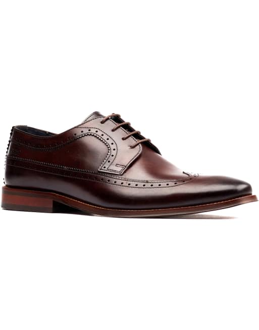 Base London Havisham plain toe derby shoe in brown, 4 of 4