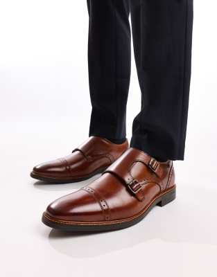  Henley double monk shoe in tan