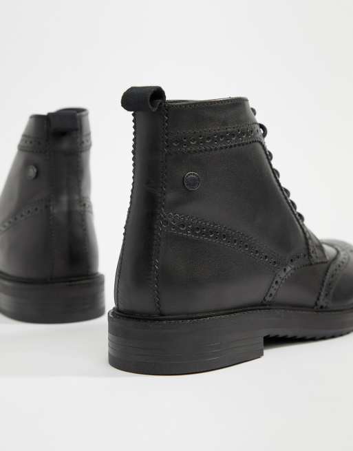 Base london hopkins store brogue boots in black