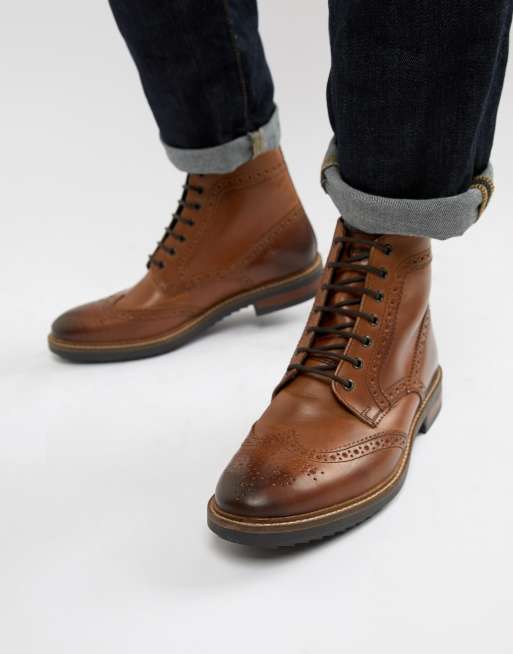 Base london nebula store wingtip leather boot