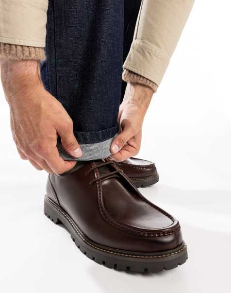 Base London Karbon wallabe in brown leather - view 1