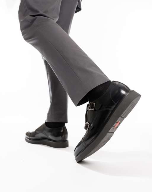 Base London Knight monk shoe in black leather, 3 of 4