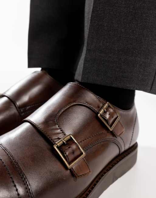 Base London Knight monk shoe in brown leather, 3 of 4