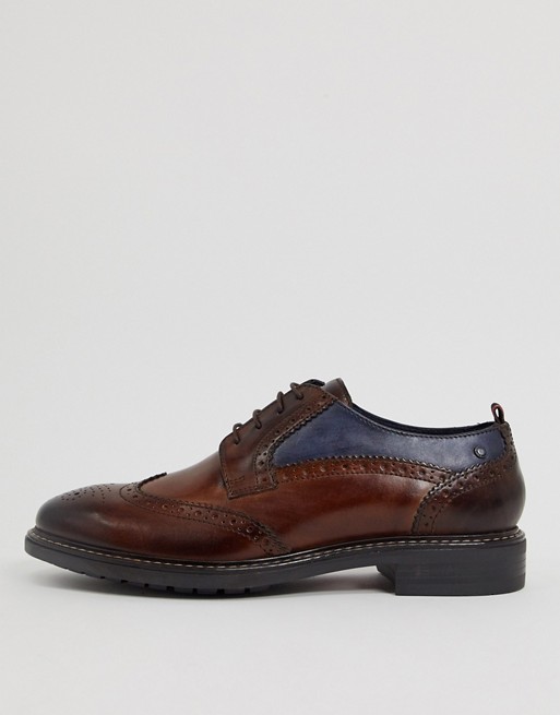 Base London lennox brogues in brown leather