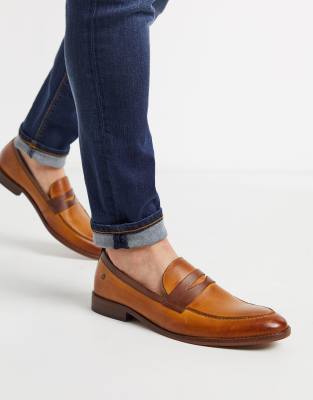 tan penny loafers