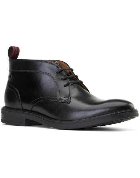 Base London Lincoln chukka boot in black - view 1