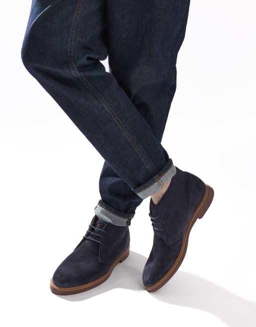 Base London Lincoln chukka boot in navy, 2 of 4