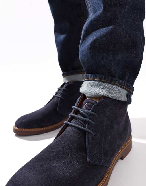 Base London Lincoln chukka boot in navy, 3 of 4