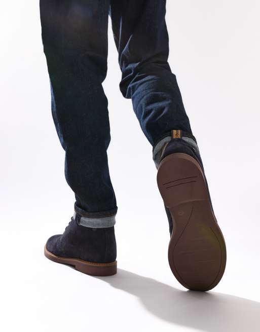 Base London Lincoln chukka boot in navy, 4 of 4