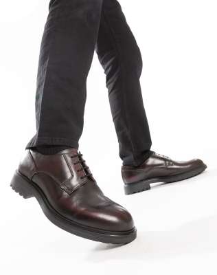  Locke lace up shoe in wine  leather