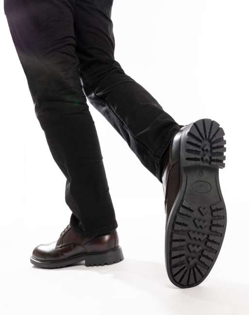 Base London Locke lace up shoe in wine  leather, 4 of 4