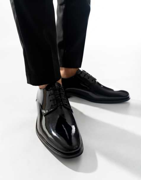 Base London Marley lace up patent shoe in black leather  - view 1