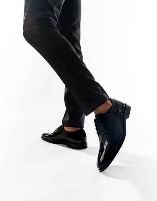 Base London Marley lace up patent shoe in black leather , 2 of 4