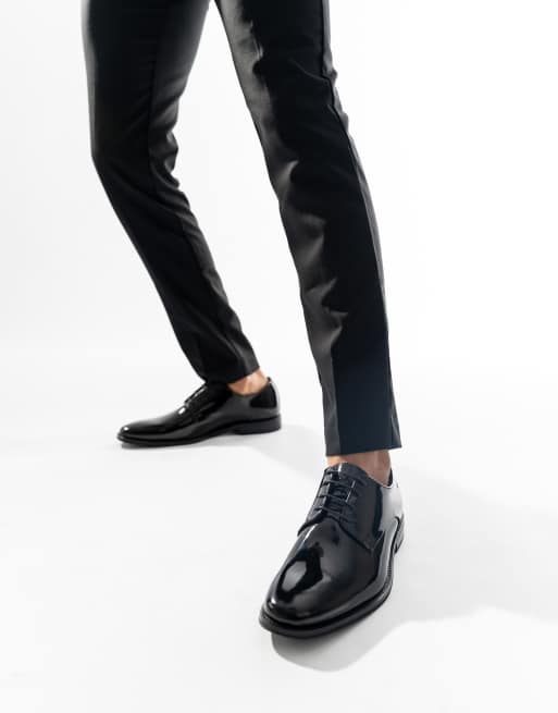 Base London Marley lace up patent shoe in black leather , 3 of 4