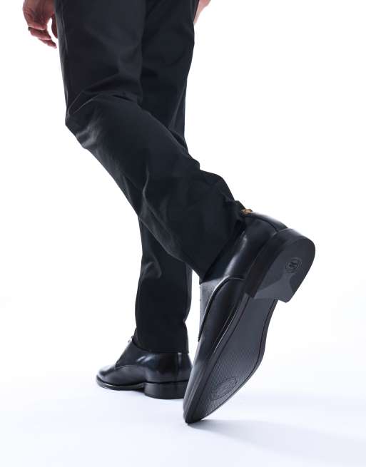 Base London Marley plain toe derby shoe in black, 2 of 3