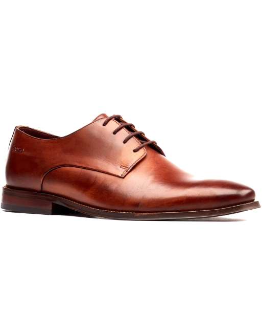 Base London Marley plain toe derby shoe in tan, 4 of 4