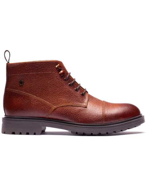 Base London Mercer toe cap boot in tan - view 1