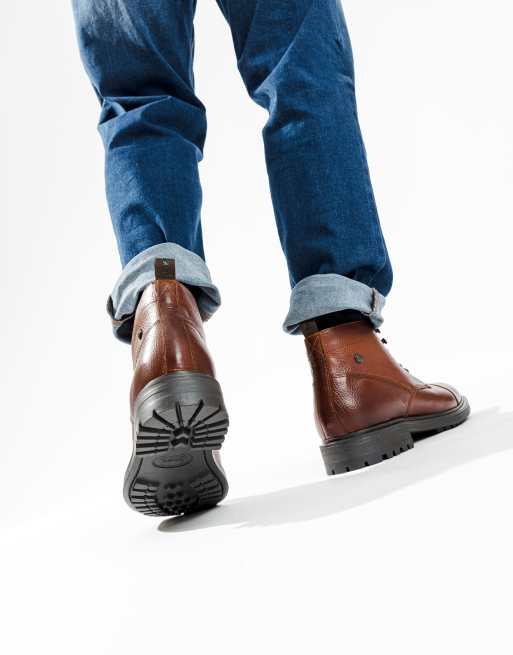 Base London Mercer toe cap boot in tan, 2 of 4