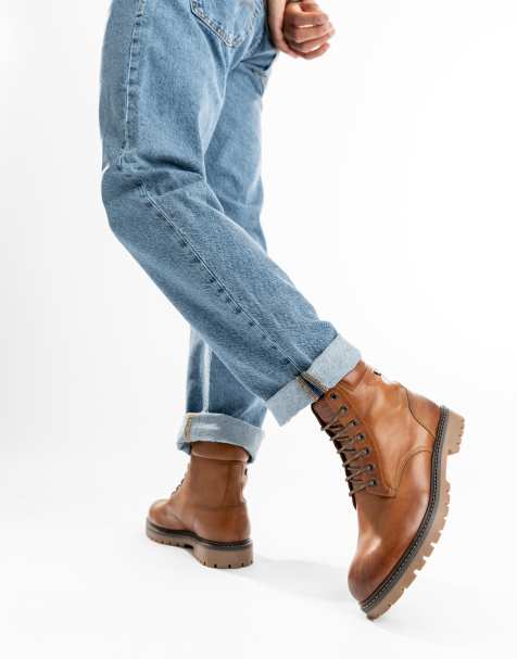 Base London Nickel 7 eyelet boot in tan leather - view 1