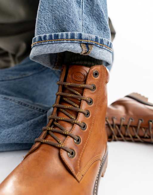 Base London Nickel 7 eyelet boot in tan leather, 2 of 4