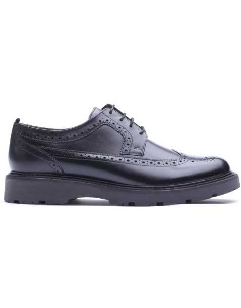 Base London Phase brogue shoe in black - view 1