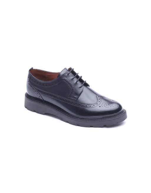 Base London Phase brogue shoe in black, 4 of 4