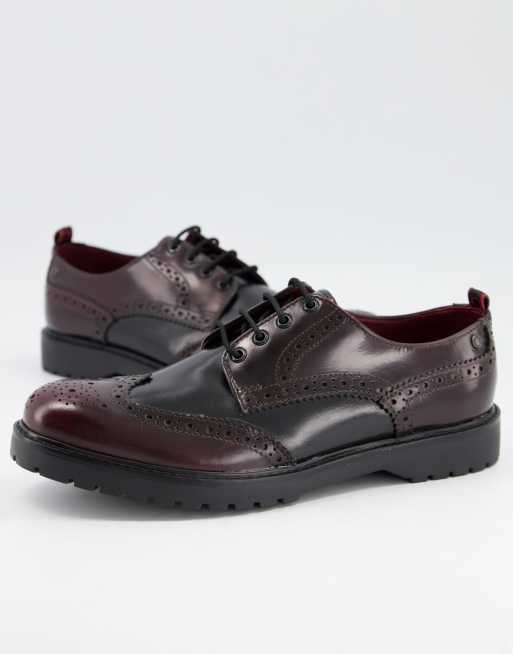 Base London riddle brogues in hi bordo combo |