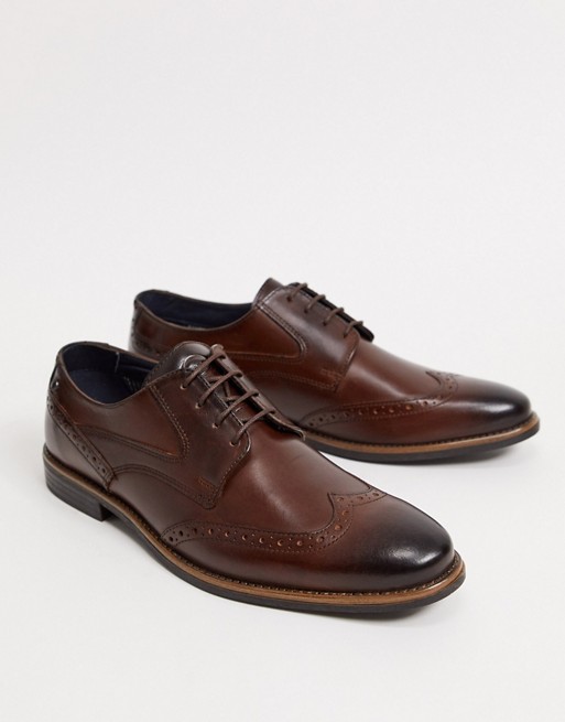 Base London Risco brogues in brown leather