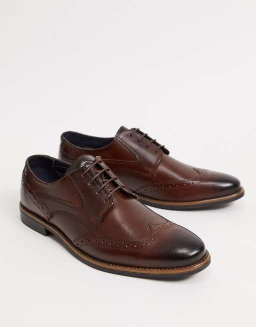 Base London Risco brogues in brown leather | ASOS