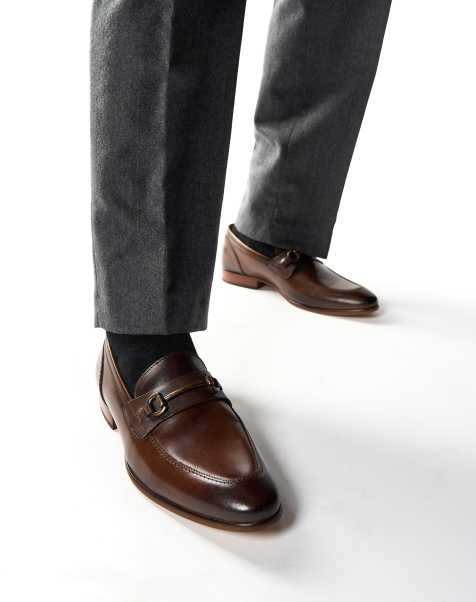 Base London Russo buckle loafer in brown - view 1