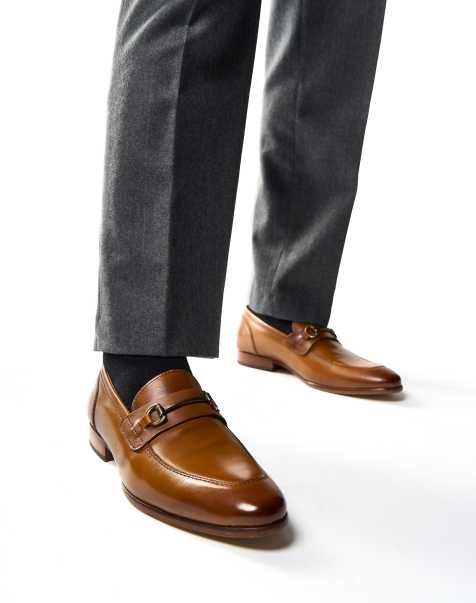 Base London Russo buckle loafer in tan - view 1