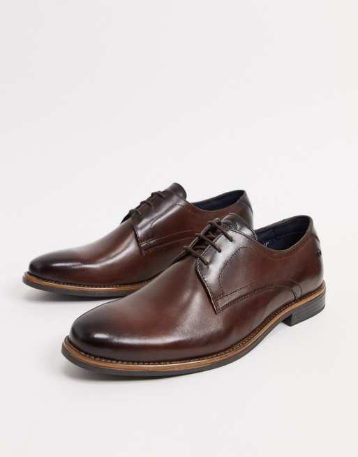 Base London - Scarpe stringate in pelle marroni