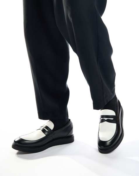 Base London Sid penny loafer in black - view 1