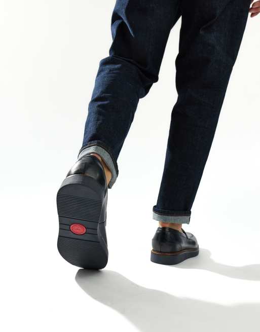 Base London Sid penny loafer in navy, 2 of 4