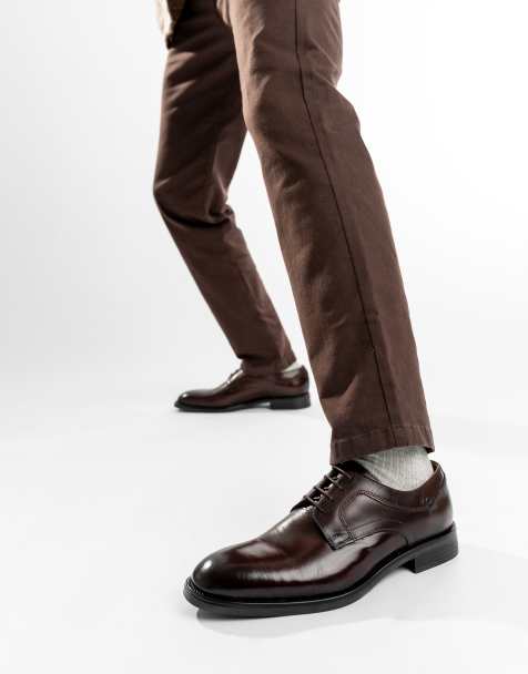 Base London Sleeve lace up shoe in brown leather - view 1