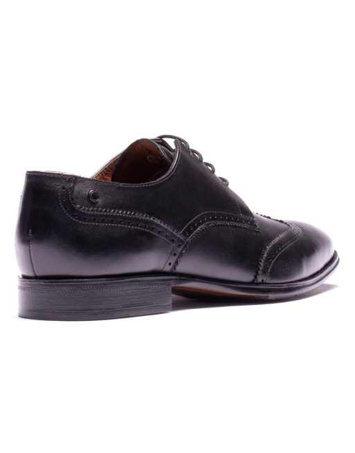 Base London Sloane brogue shoe in black, 2 of 4